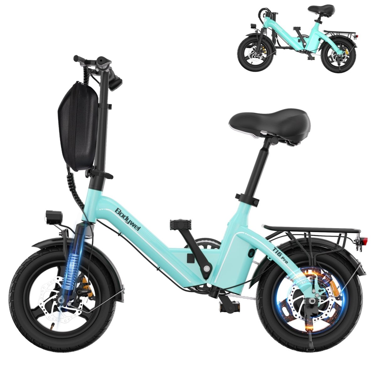 Bodywel T16 Pro Mini Folding E - Bike - Bodywel_US